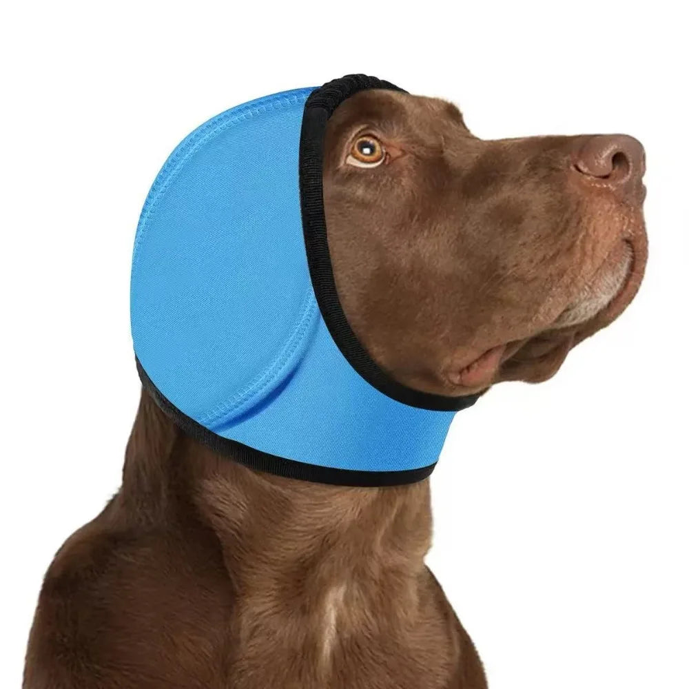 Protetor Auricular Antirruído para Cães - Abafador Calmante Ajustável contra Fogos e Trovões