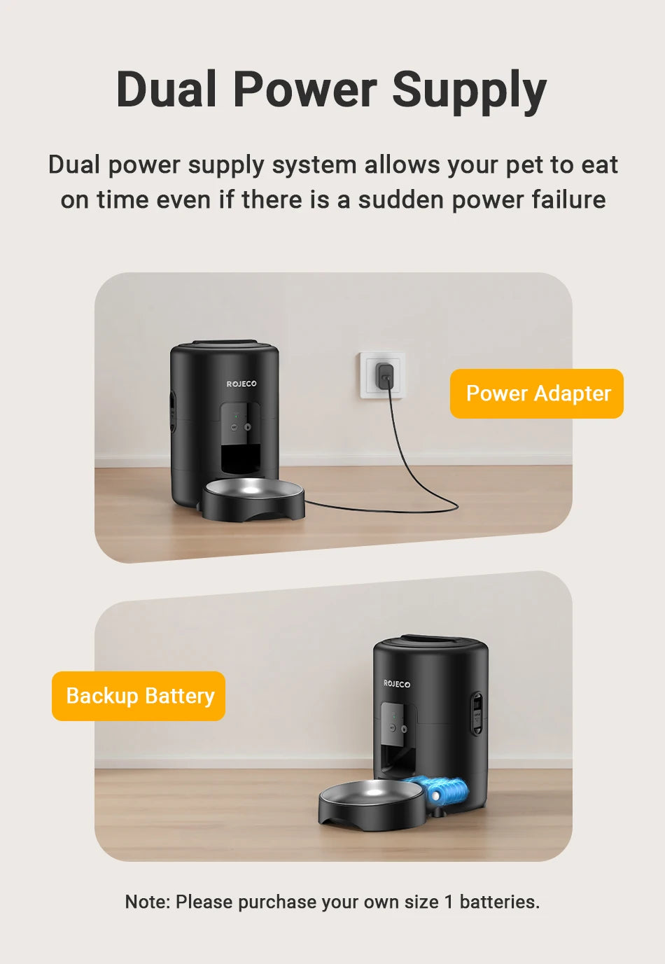 Alimentador Automático Inteligente Wi-Fi ROJECO 2L