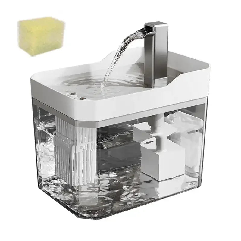 Fonte Bebedouro Automático para Gatos - Design Transparente, Filtro Integrado e Sistema Antisseca