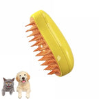 Escova a Vapor Massageadora 3 em 1 para Cães e Gatos