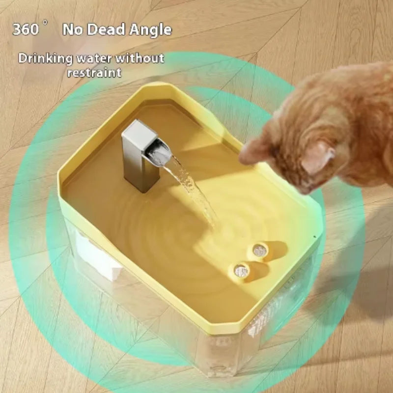 Fonte Bebedouro Automático para Gatos - Design Transparente, Filtro Integrado e Sistema Antisseca
