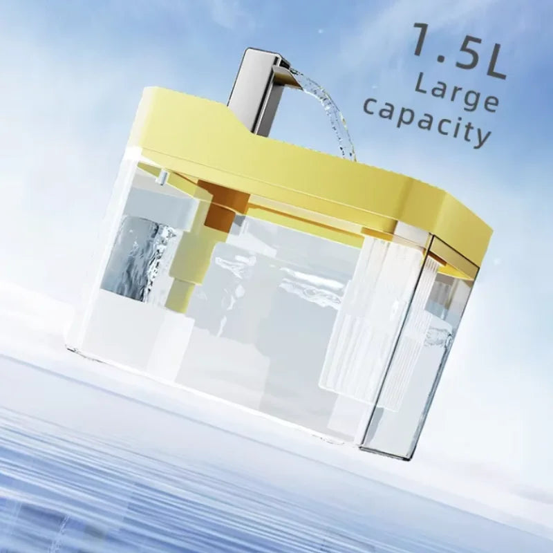 Fonte Bebedouro Automático para Gatos - Design Transparente, Filtro Integrado e Sistema Antisseca