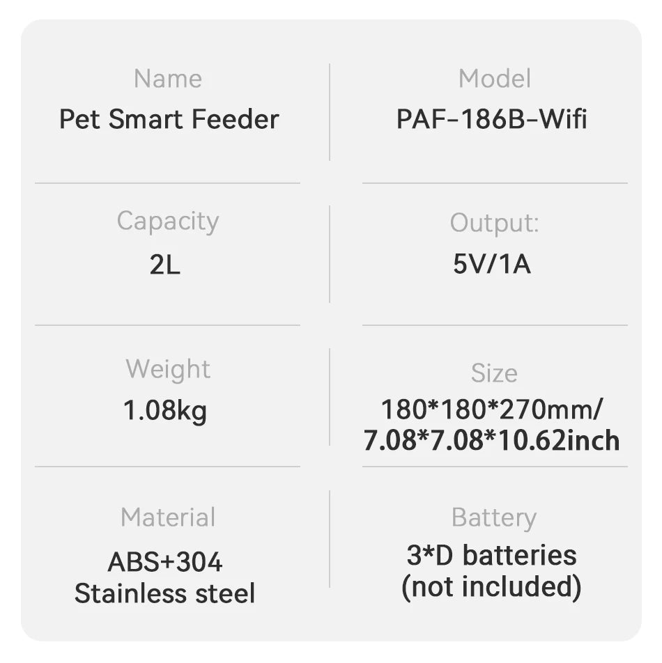 Alimentador Automático Inteligente Wi-Fi ROJECO 2L