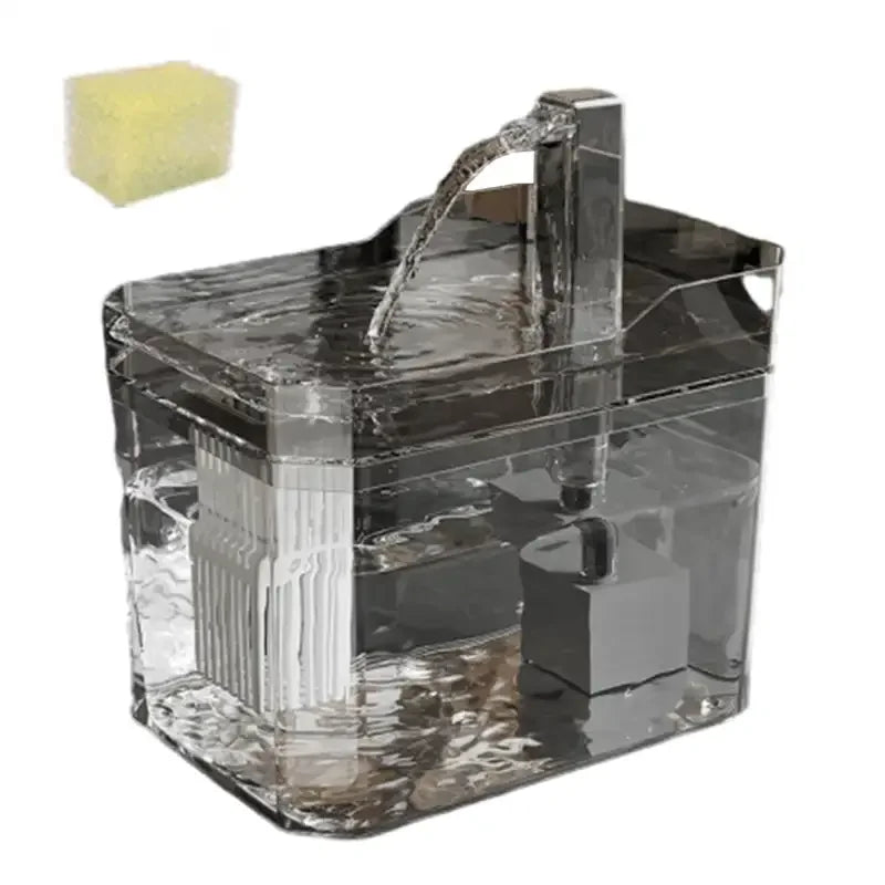 Fonte Bebedouro Automático para Gatos - Design Transparente, Filtro Integrado e Sistema Antisseca