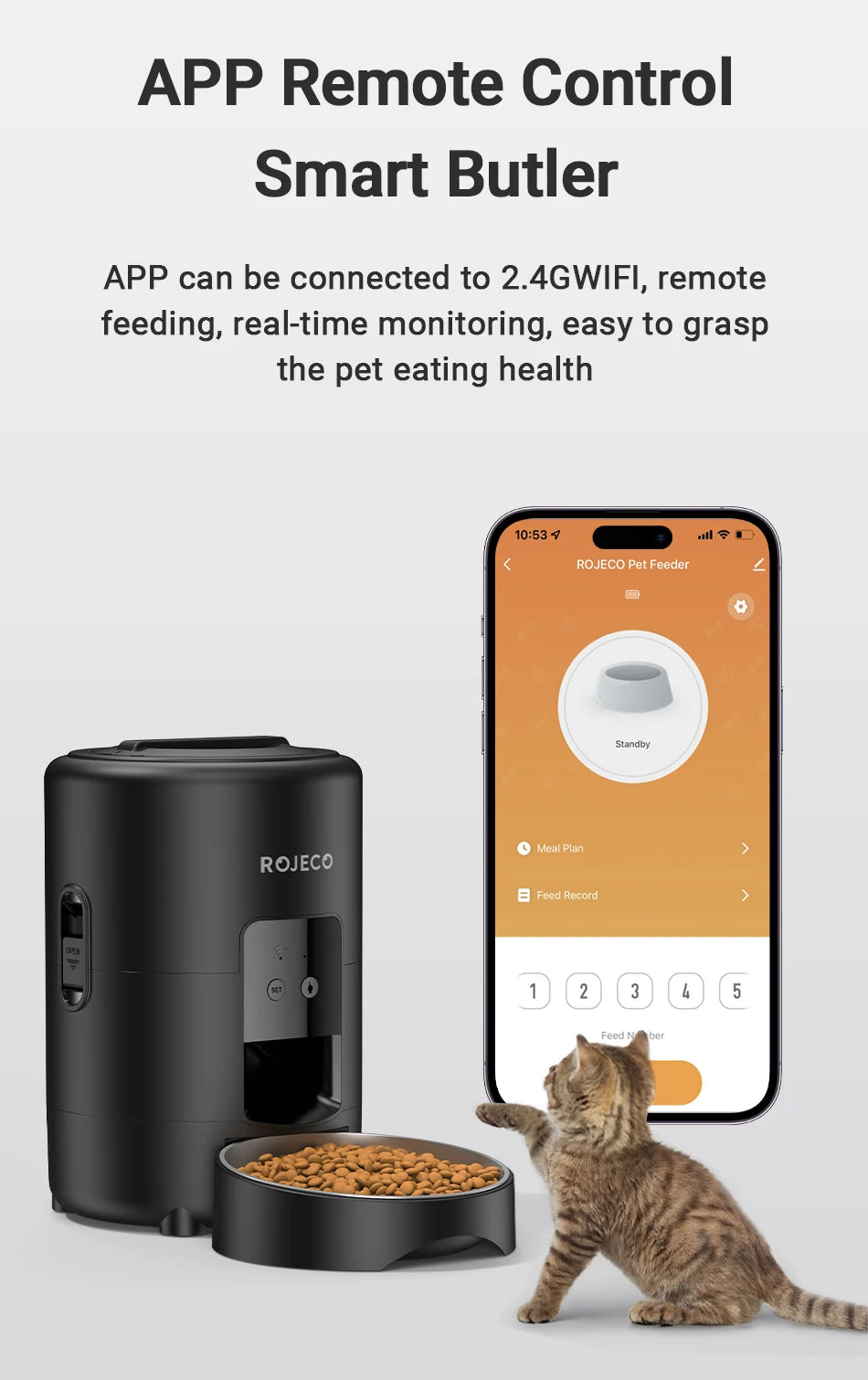 Alimentador Automático Inteligente Wi-Fi ROJECO 2L