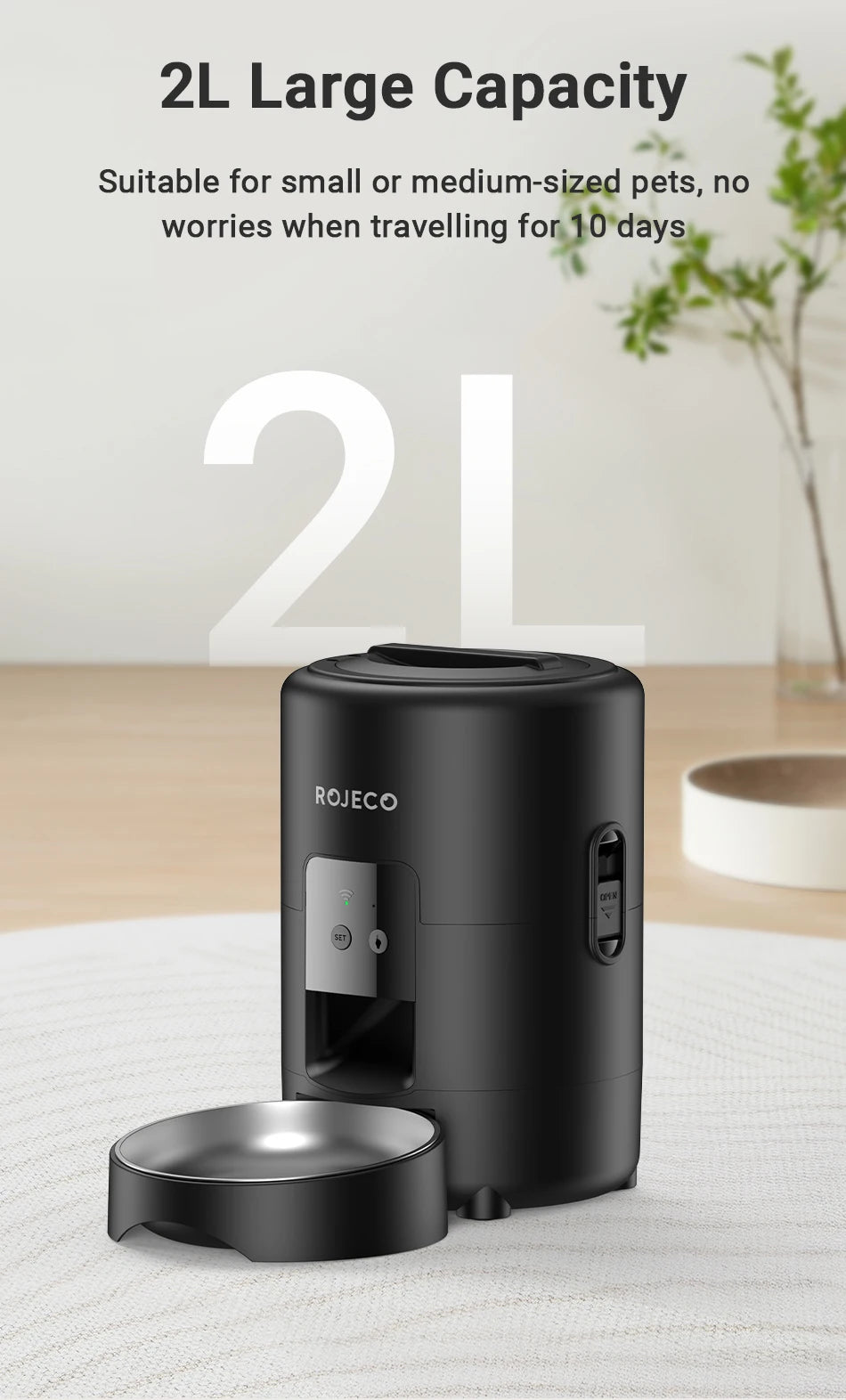 Alimentador Automático Inteligente Wi-Fi ROJECO 2L